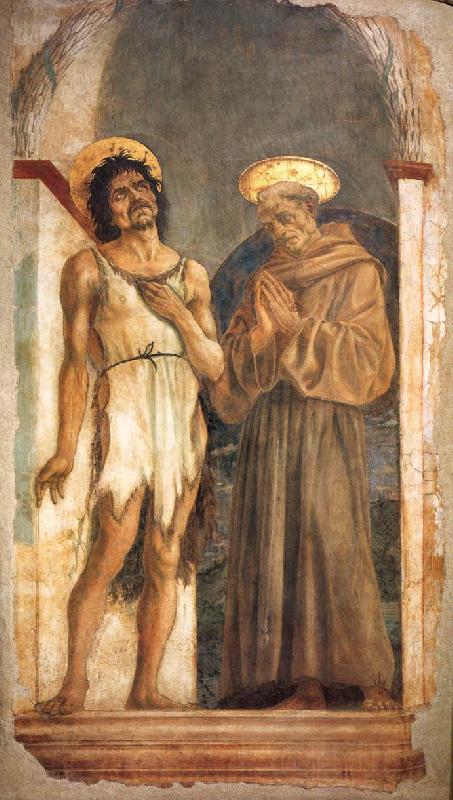 DOMENICO VENEZIANO St John the Baptist and St Francis sdn